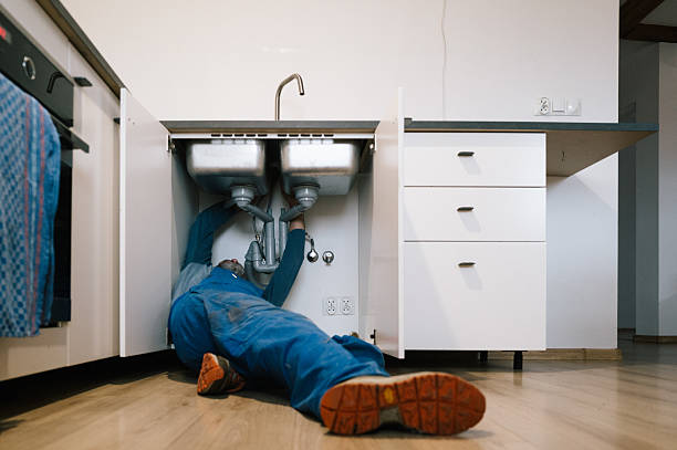 Professional Plumbing technician working in Sandy Level, VA